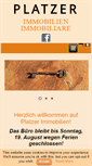 Mobile Screenshot of platzerimmobilien.com